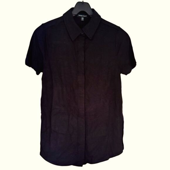 Universal Standard Ro Short Sleeve Knit Button Down Shirt Size 4XS (00-0) - Picture 1 of 6